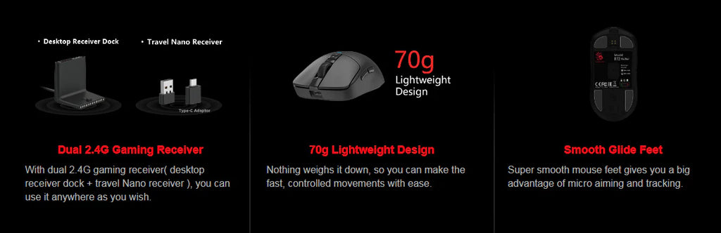 Bloody R72 Pro Duo Dual Mode Wireless Gaming Mouse