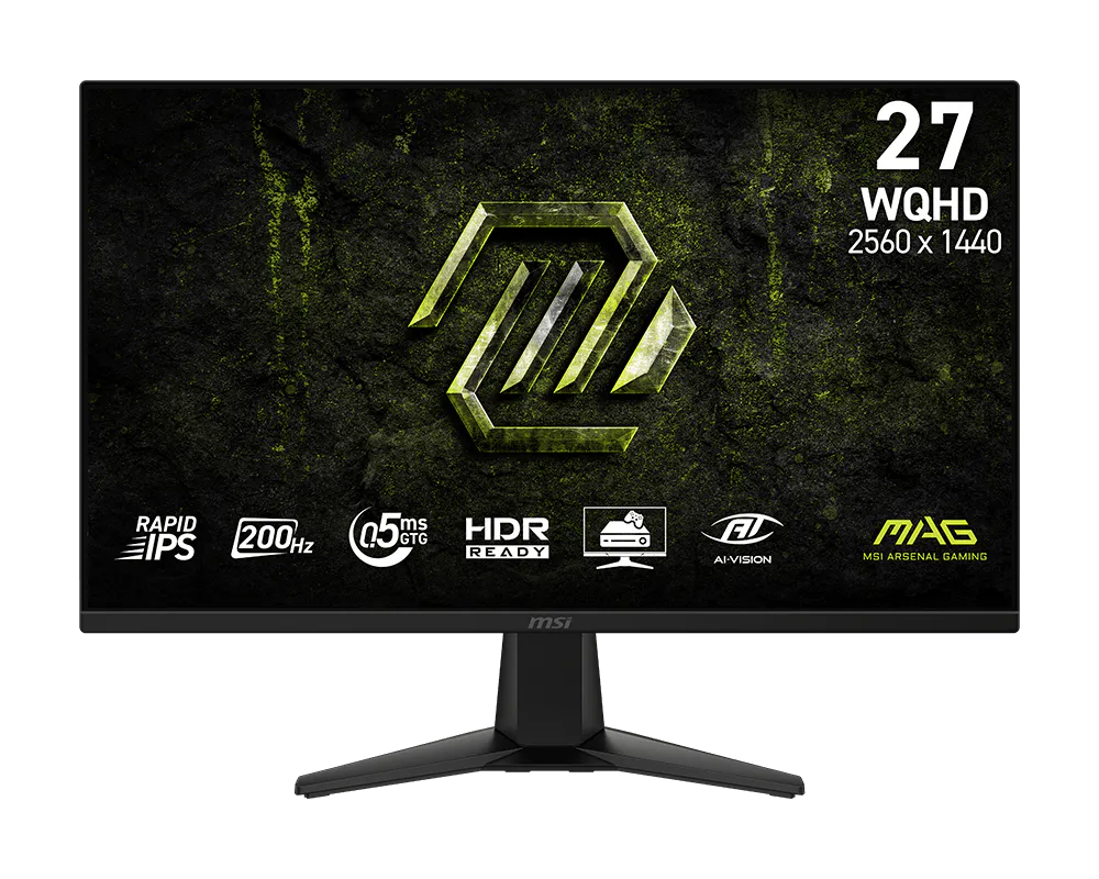 MSI MAG 275QF E20, 27″ (2560×1440) WQHD 200Hz 0.5ms, Rapid IPS Gaming Monitor